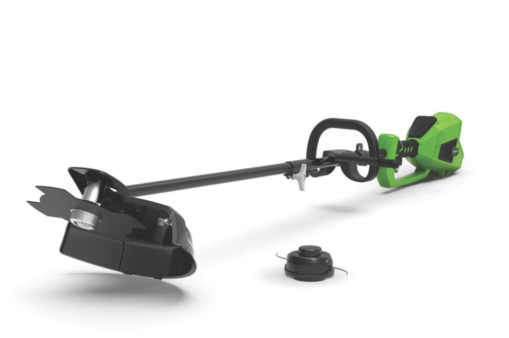 Greenworks GWGD40BCK2 40V 1 x 2.0Ah Li-Ion Brushless Cordless Line Trimmer  - Screwfix