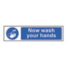 Essentials 'Now Wash Your Hands' Sign 50mm x 200mm