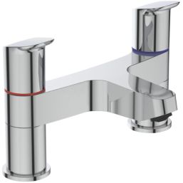 Ideal Standard Ceraflex Chrome 143mm Deck Mounted Lever 2 Tap Holes Bath Mixer Tap