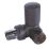 Towelrads  15mm x 1/2" Anthracite Angled Designer Manual Radiator Valve & Lockshield  2 Pack