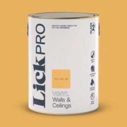 LickPro  5Ltr Yellow 02 Vinyl Matt Emulsion  Paint