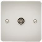 Knightsbridge  1-Gang Coaxial TV Socket Pearl