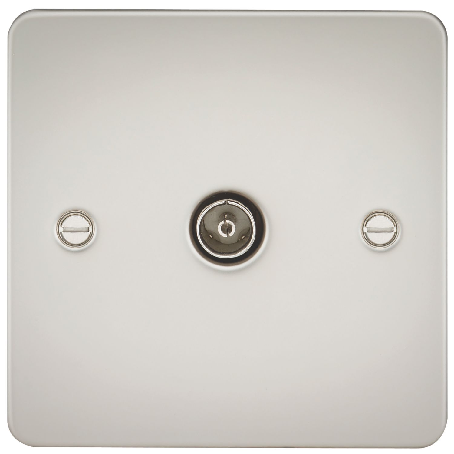 Knightsbridge 1-Gang Coaxial TV Socket Pearl (211TY)