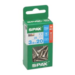 Spax  TX Countersunk Self Drilling Wood Screws 3.5mm x 20mm 25 Pack
