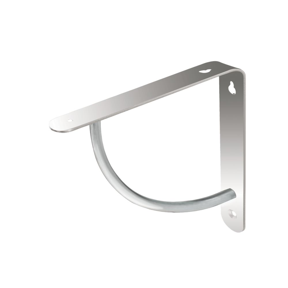Essentials Cove Shelf Brackets Chrome 180mm x 180mm 4 Pack Screwfix
