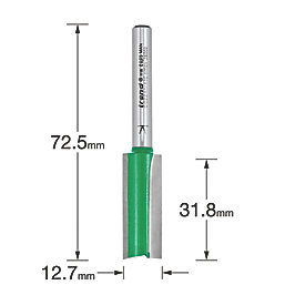 Trend C022X1/4TC 1/4" Shank Double-Flute Straight Cutter 12.7mm x 31.8mm
