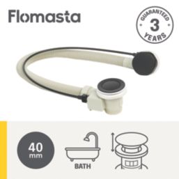 Flomasta Bath Waste Matt Black
