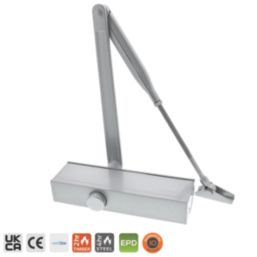 Briton 1110 Fire Rated Overhead Door Closer Silver