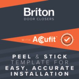 Briton 1110 Fire Rated Overhead Door Closer Silver