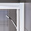 Aqualux Edge 6 Semi-Frameless Square Bi-Fold Shower Door Polished Silver 900mm x 1900mm