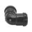 FloPlast Push-Fit Bend Black 90° 32mm