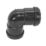 FloPlast Push-Fit Bend Black 90° 32mm