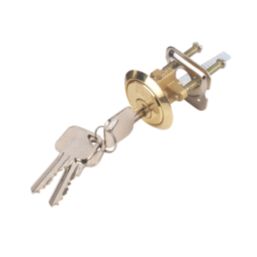 Smith & Locke Fire Rated  Replacement Night Latch Rim Cylinder Polished Brass 43mm