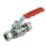 Pegler PB300 Compression Full Bore 15mm Ball Valve with Red Handle