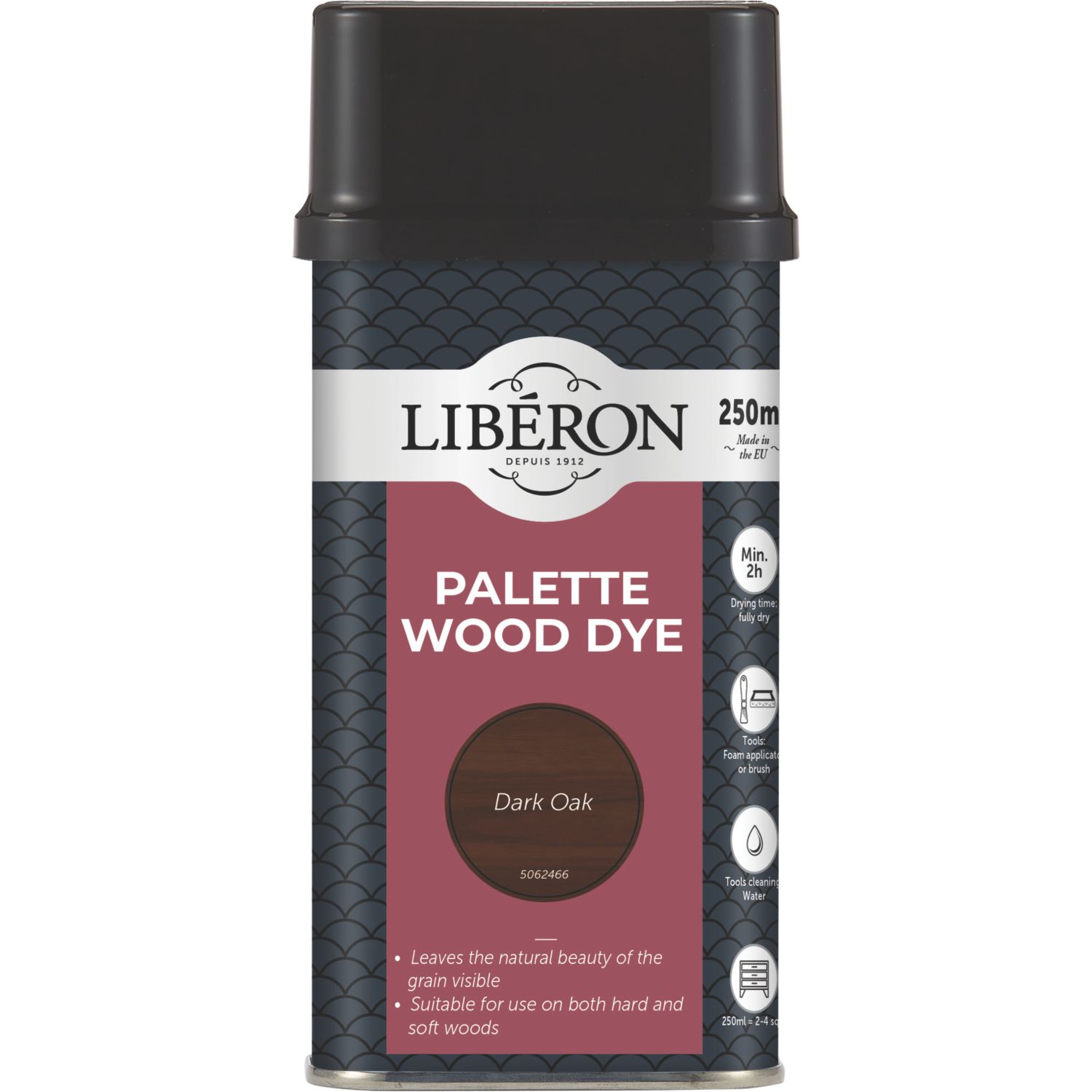 Liberon 250ml Dark Oak Natural Water-Based Interior Wood Dye (2128F)