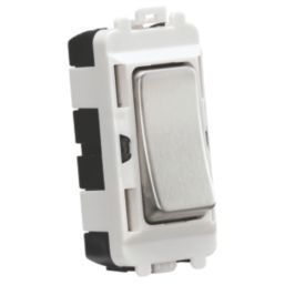 Knightsbridge  20AX Grid Intermediate Switch Brushed Chrome