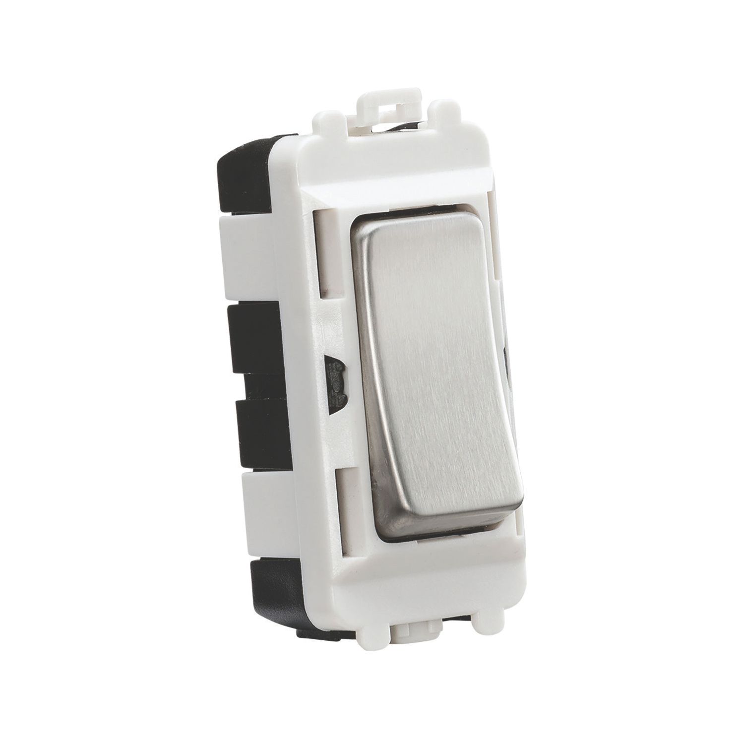 Knightsbridge 20AX Grid Intermediate Switch Brushed Chrome (212CR)