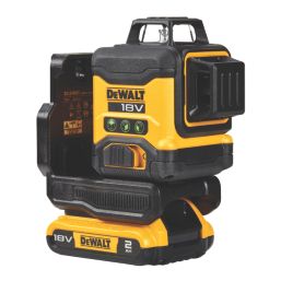 DeWalt DCLE34031D1-GB 18V 1 x 2Ah Li-Ion XR Green Self-Levelling Multi-Line Laser Level