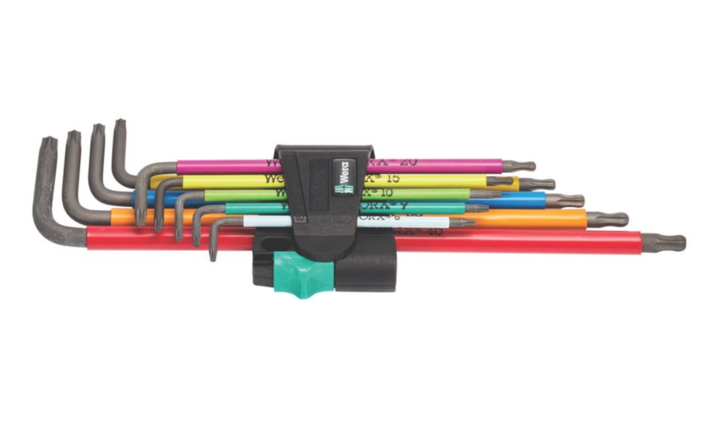 Wera 967/9 TX XL Multicolour 1 Metric & TX Long L-Key Set 9 Pcs
