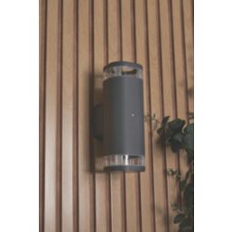 Zinc EOS Outdoor Wall Light With Photocell Anthracite