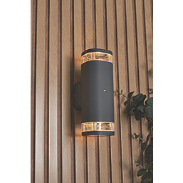 Zinc EOS Outdoor Wall Light With Photocell Anthracite