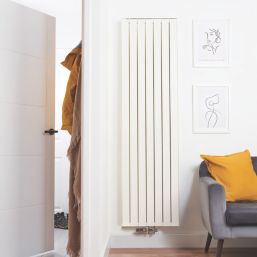 Time Blaze  1800mm x 485mm 4235BTU White Vertical Designer Radiator