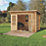 Forest Harwood 10' x 6' 6" (Nominal) Pent Timber Log Cabin with Assembly