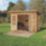 Forest Harwood 10' x 6' 6" (Nominal) Pent Timber Log Cabin with Assembly