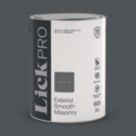 LickPro 5Ltr Smooth Black 01 Masonry Paint