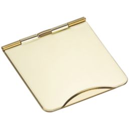 Knightsbridge FPR7UPBW 13A 1-Gang Unswitched Floor Socket Polished Brass with White Inserts