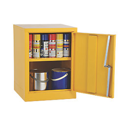 Barton  1-Shelf Hazardous Substance Cabinet Yellow 457mm x 457mm x 609mm