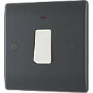 British General  20A 1-Gang DP Control Switch Graphite with LED