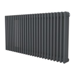 Azur 600mm x 1190mm 5076BTU Anthracite Horizontal 3 Column Radiator