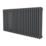 Azur 600mm x 1190mm 5076BTU Anthracite Horizontal 3 Column Radiator