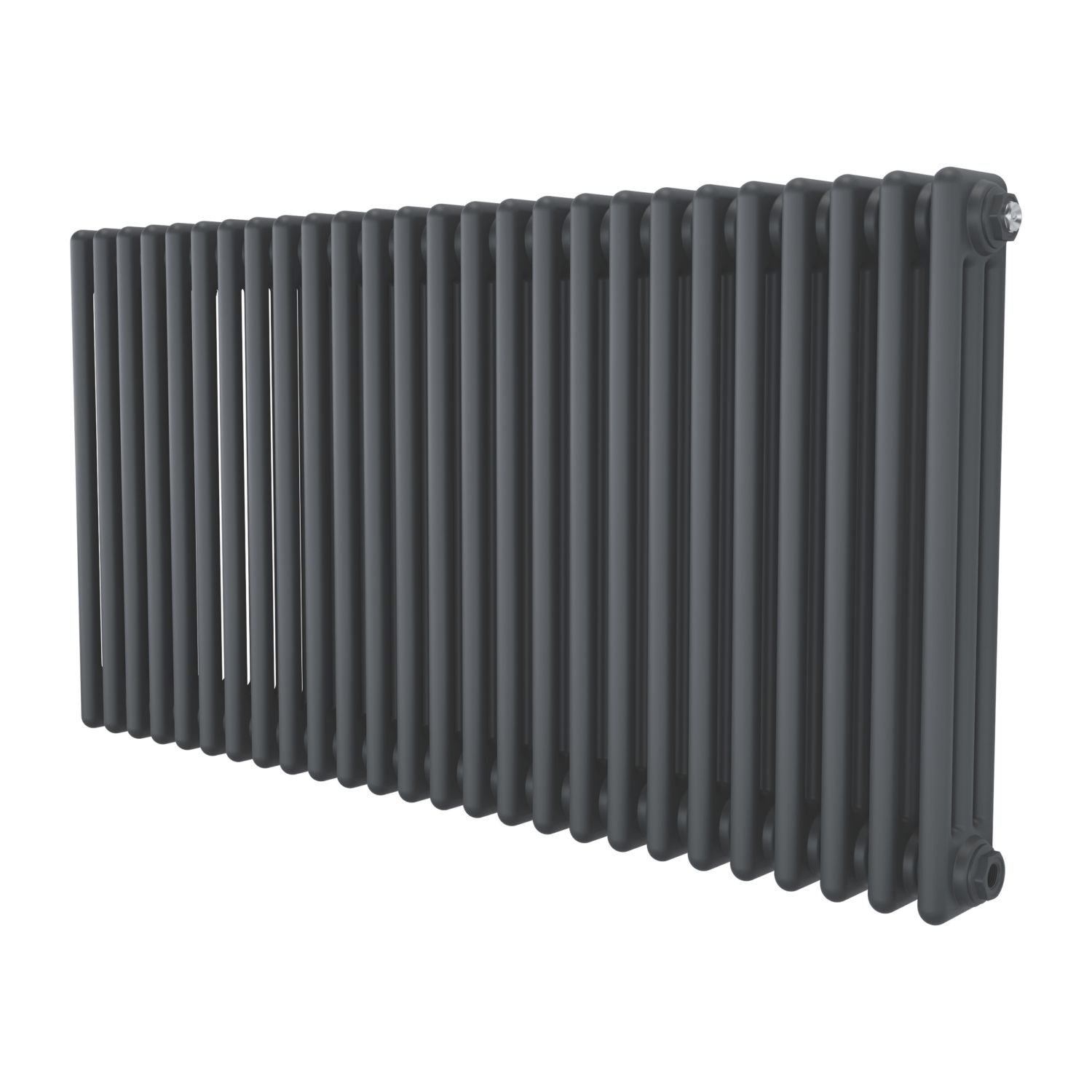 Azur 600mm x 1190mm 5076BTU Anthracite Horizontal 3 Column Radiator (212YR)
