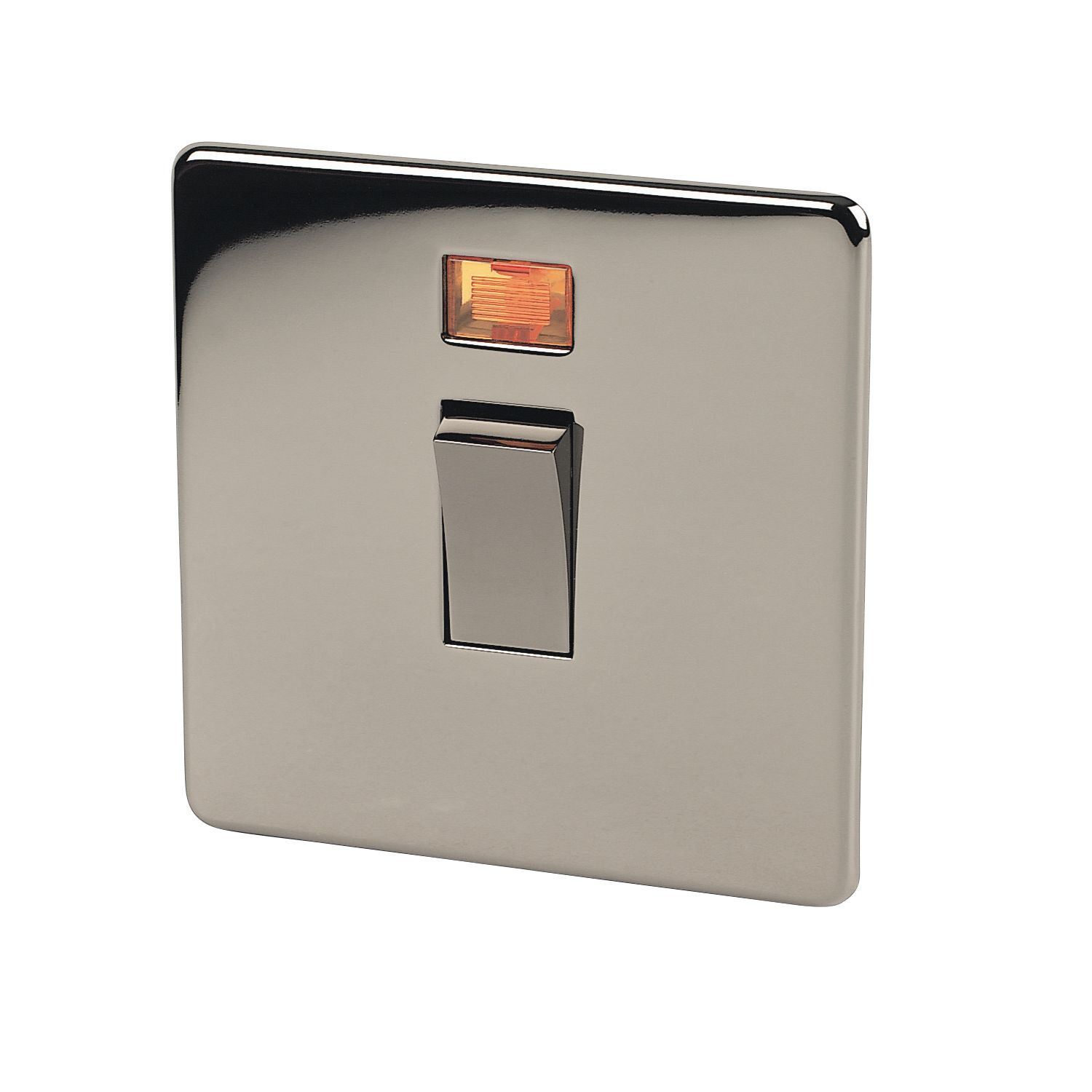 Crabtree Platinum 20A 1-Gang DP Control Switch Black Nickel with Neon (21301)