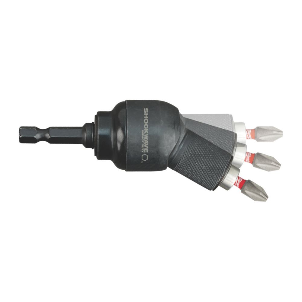 Milwaukee Shockwave 1/4" Hex Shank Mixed Screwdriver Bit Set with Knuckle Attachment 11 Pieces