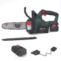 Webb Eco WEV20CS25B4 20V 1 x 4.0Ah Li-Ion   Cordless 25cm Chainsaw