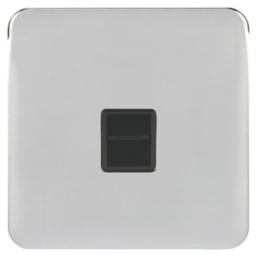 Schneider Electric Lisse Deco 1-Gang Master Polished Chrome with Black Inserts