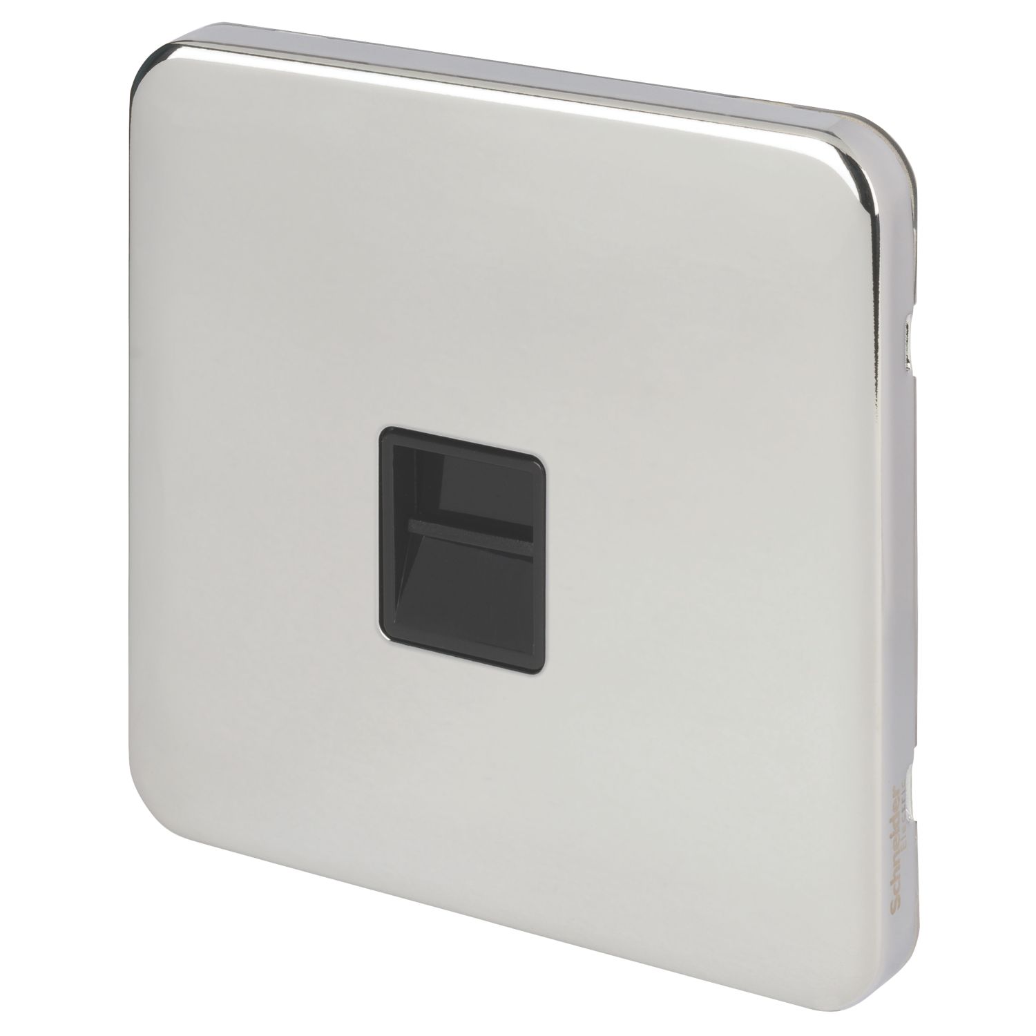 Schneider Electric Lisse Deco 1-Gang Master Polished Chrome with Black Inserts (213FF)
