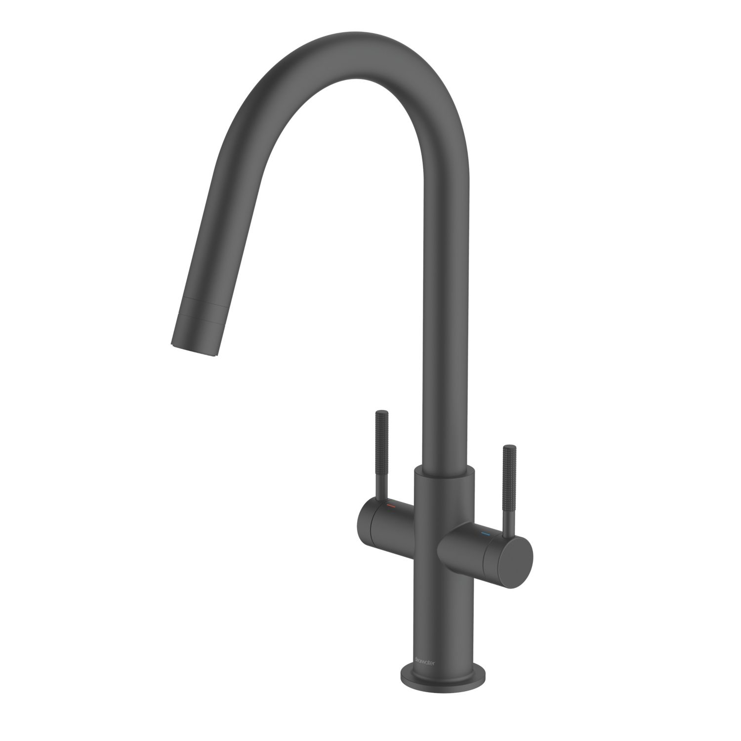 Clearwater Topaz J-Spout Monobloc Mixer Tap Matt Black (213FJ)