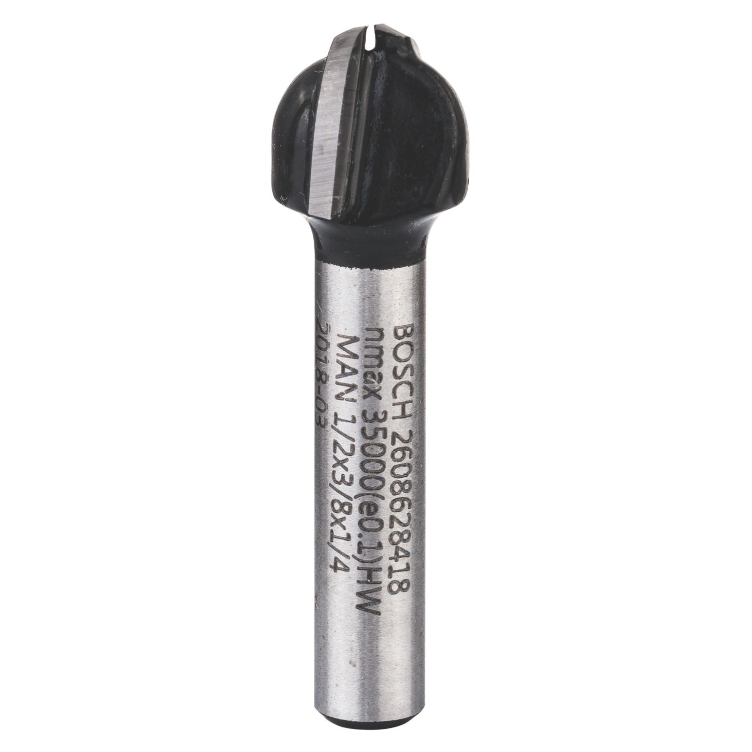 Bosch Standard for Wood 1/4" Rounding-Over Core Box Bit 12.7mm x 9.2mm (213FW)