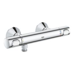 Grohe Precision Flow Exposed Thermostatic Bar Mixer Shower Valve Fixed Chrome