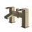 ETAL Kinlin Brushed Brass 143mm Deck Mounted Dual Control Manual Shower Mixer Tap