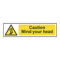'Caution Mind Your Head' Sign 50 x 200mm