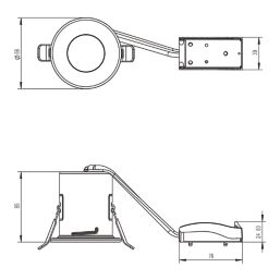 LAP Juventas Fixed  Fire Rated Downlight Brushed Nickel