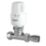 Drayton RT414 15mm x 1/2" White Straight Traditional Thermostatic Radiator Valve & Lockshield