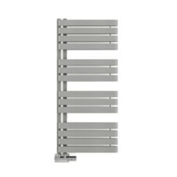 Terma 1110mm x 500mm 2605BTU Grey / Silver Flat Designer Towel Radiator