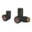ETAL Rise 15mm x 1/2" Black Corner Designer Manual Radiator Valve Head & Body
