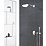 Grohe Grohtherm SmartControl 3 Button Round with Rainshower SmartActive 310 Rear-Fed Concealed Chrome Thermostatic Shower Set